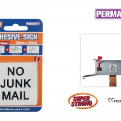 1pce No Junk Mail Sign-5.5x5.5cm