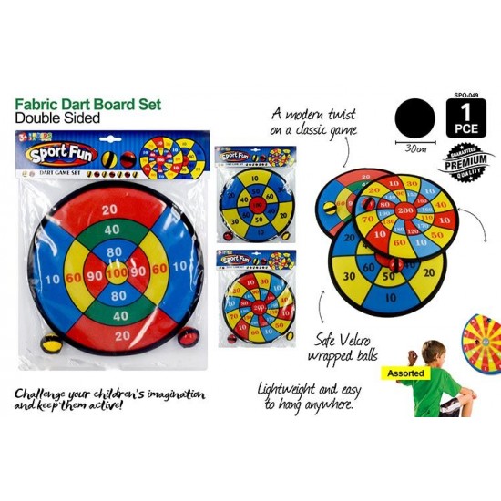 2pce Dart Board W/ Ball 30cm