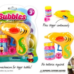 3pc Bubble Hand Gun w/Bubbles