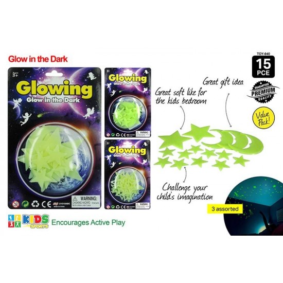 15pcs Space Glow in the Dark