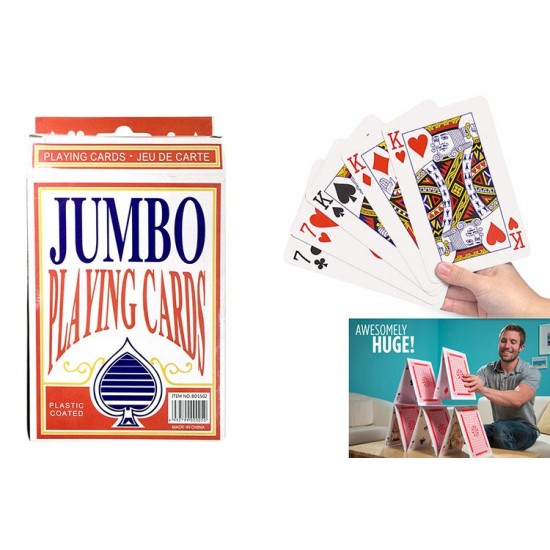 1pack Jumbo Playing Cards Plastic Coated