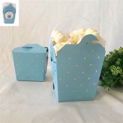 *3PK BLUE DOTTY PARTY BOX WITH GOLD FOILED