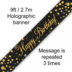 BANNER 2.7M SPARKFIZZ BLK BDAY