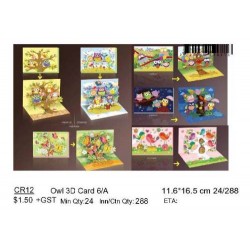 *** 6/A Owl 3D Card 