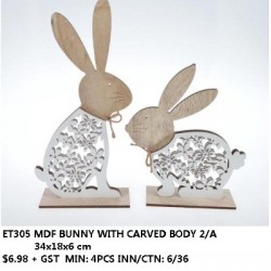 2/A ***MDF BUNNY WITH CARVED BODY 