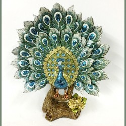 PEACOCK WITH GLITTER