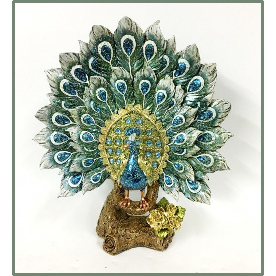 PEACOCK WITH GLITTER