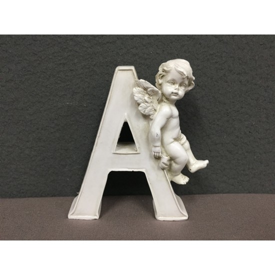 *10.5CM Cherub alphabets deco-A