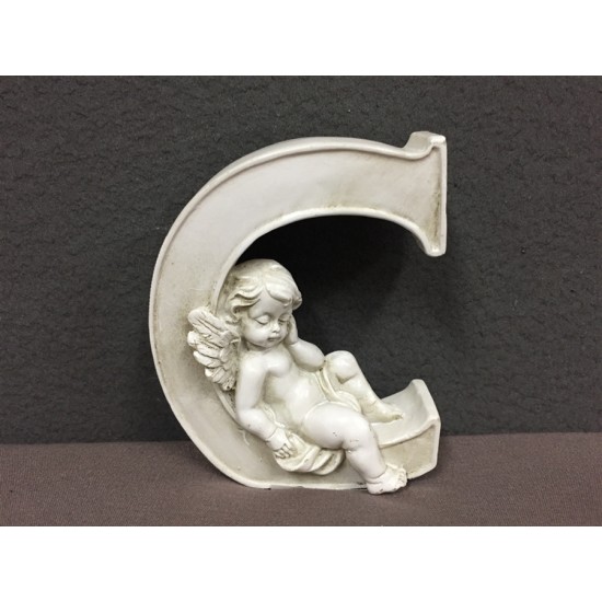 *10.5CM Cherub alphabets deco-C