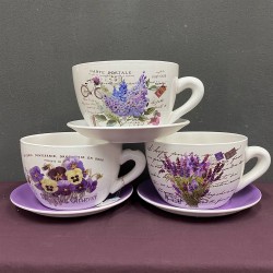 CUP & SAUCER PLANTER 3/A - S