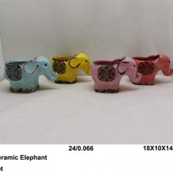 CERAMIC ELEPHAT  PLANTER 4/A