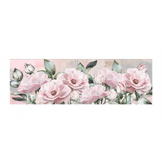 150X50 CM PINK FLOWER CANVAS PICTURE
