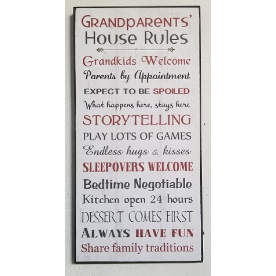 GRANDPARENTS' HOUSE RULES
