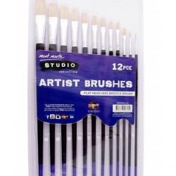 MM Brushes 12pc Flat 1-12