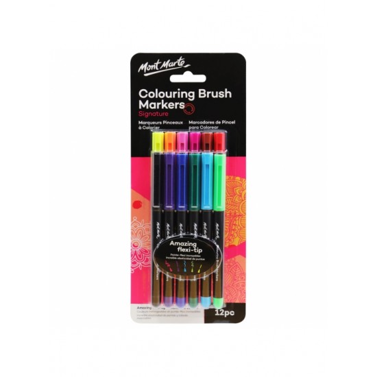 MM Colouring Brush Markers 12pc