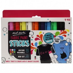 MM Fabric Paint Sticks 9pc