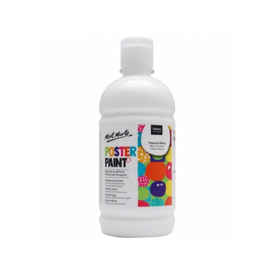 MM Poster Paint 500ml - Titanium White