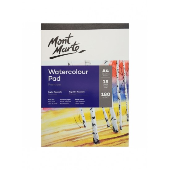 MM Watercolour Pad German Paper A4 180gsm 15sht