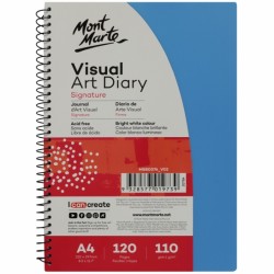 MM Visual Art Diary PP Coloured Cover A4