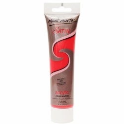 MM Satin Acrylic 100ml - Brilliant Red