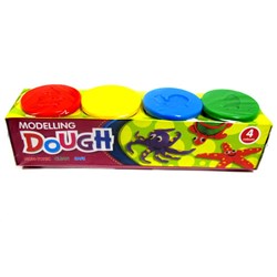 Toys Dough Modelling 4pk 4 Cols 53gr EACH