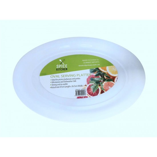 Large Plastic Oval Serving Tray