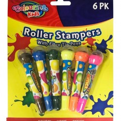 6PK Animal Antics Roller Stamps with Fibre Tip Pens