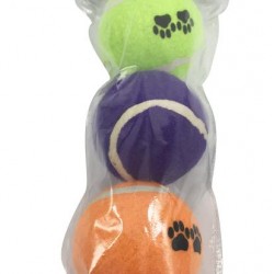 3PK Pet Paw Imprint Tennis/Play Balls