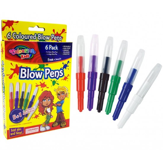 Colour Magic Blow Pens-6PK