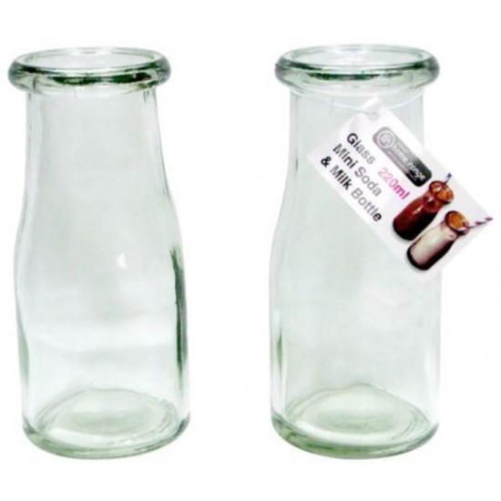 Glass Mini Milk & Soda Bottles-220ML