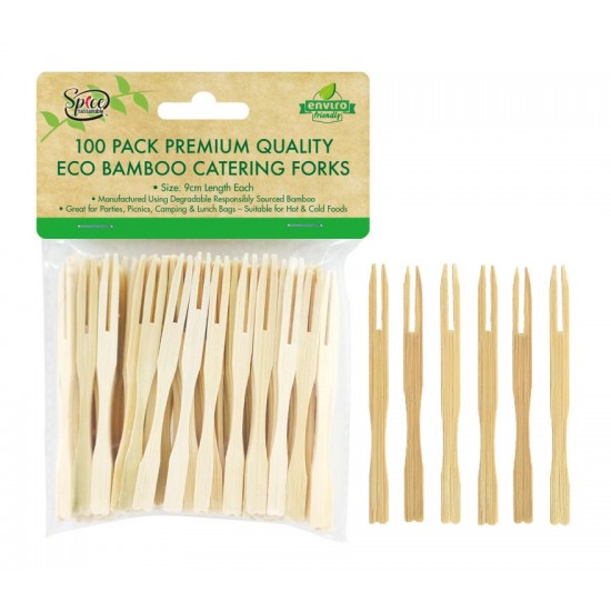 Bamboo Catering Forks -100PK