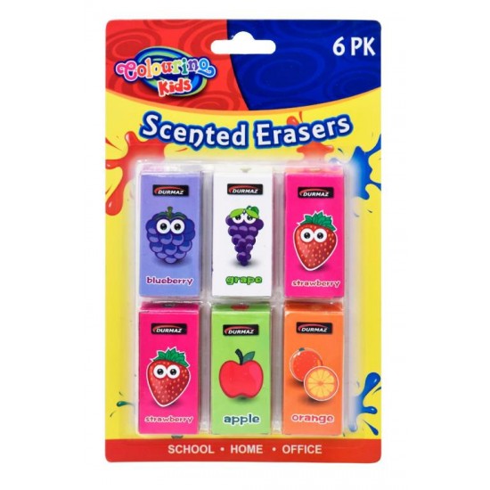Novelty Scented Erasers-6PK