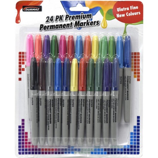 24PK Fine Line Permanent Markers