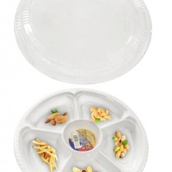 Disposable Party Chip & Dip Platter W/ Lid