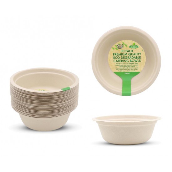 ECO Biodegradable Catering Plates - Bowl - Medium - 30PK