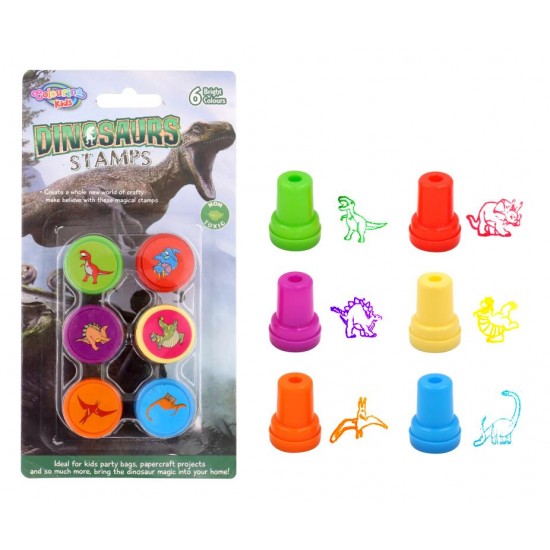 6PK Fun Stamps - Dinosaur Series