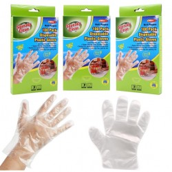 Disposable PE Plastic Gloves-100PK