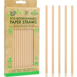 ECO Biodegradable Drinking Straws-50PK