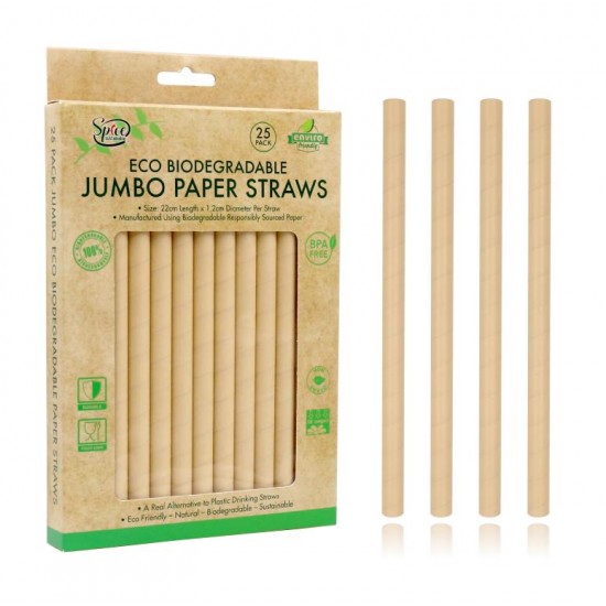 ECO Biodegradable Series Drinking Straws-25PK