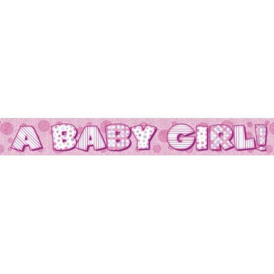 BABY GIRL PRISM BANNER 12ft