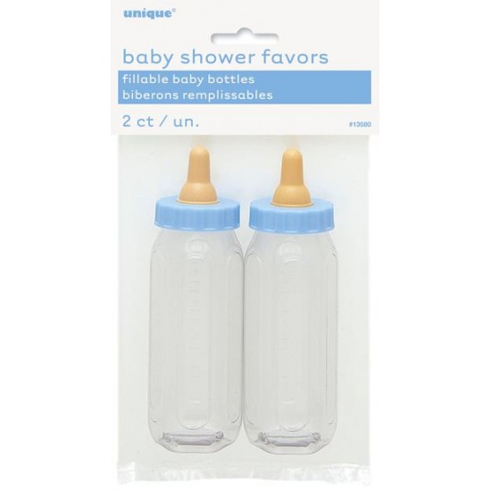 2 BABY BOTTLES 5" BLUE