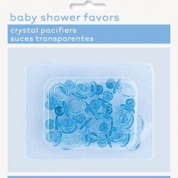 18 PACIFIERS 1" CRYSTAL BLUE