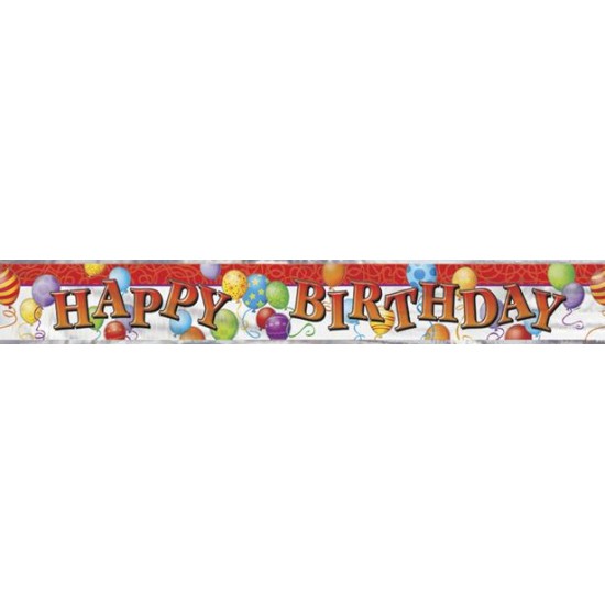 B/DAY BALLOONS FOILBANNER 12ft