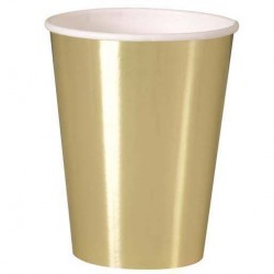 GOLD FOIL 8 x 12oz CUPS