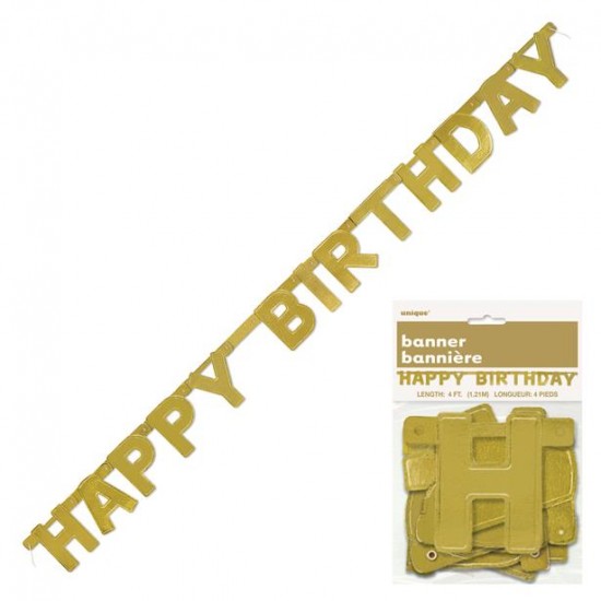 HAPPY BIRTHDAY GOLD J/BANNER