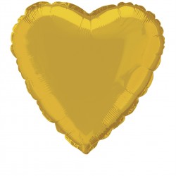 GOLD HEART 18" FOIL BLN PKG