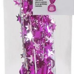 GLITZ PINK FOIL BLN WT & STICK