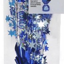 GLITZ BLUE FOIL BLN WT & STICK