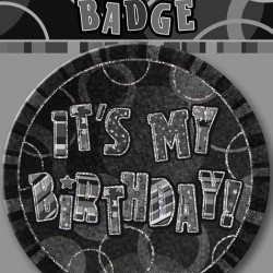 GLITZ BLACK B'DAY BADGE - HB