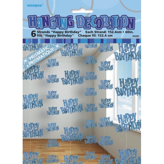 GLITZ BLUE 6 HANG DECO 5ft -HB